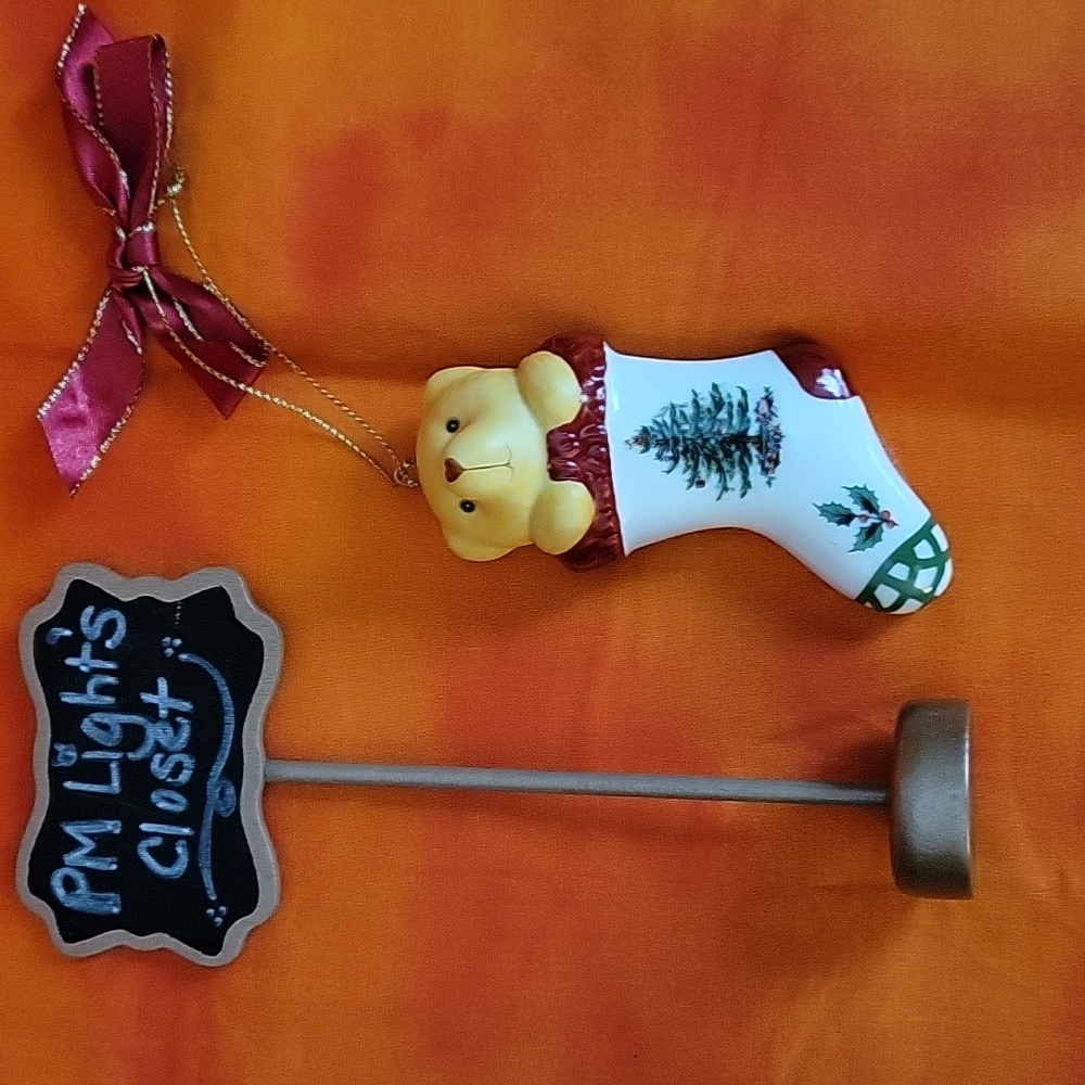 Spode Christmas Ornament Bear in Stocking